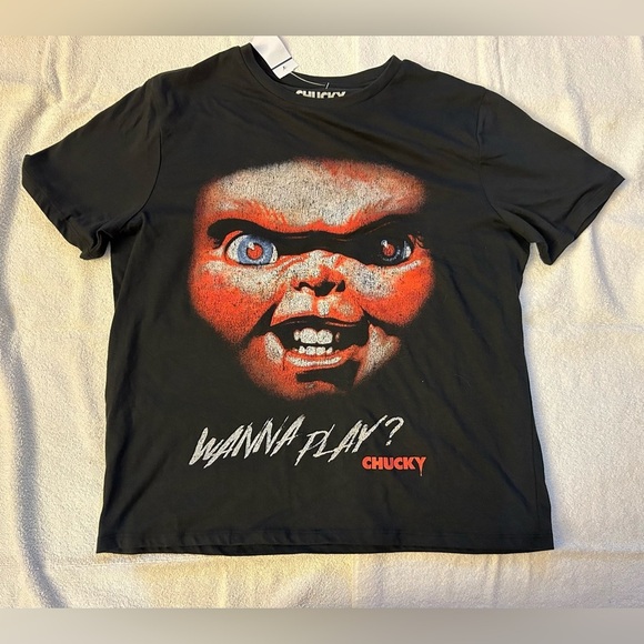 Chucky Black Short Sleeve Tee with Bold Graphic - Picture 3 of 3